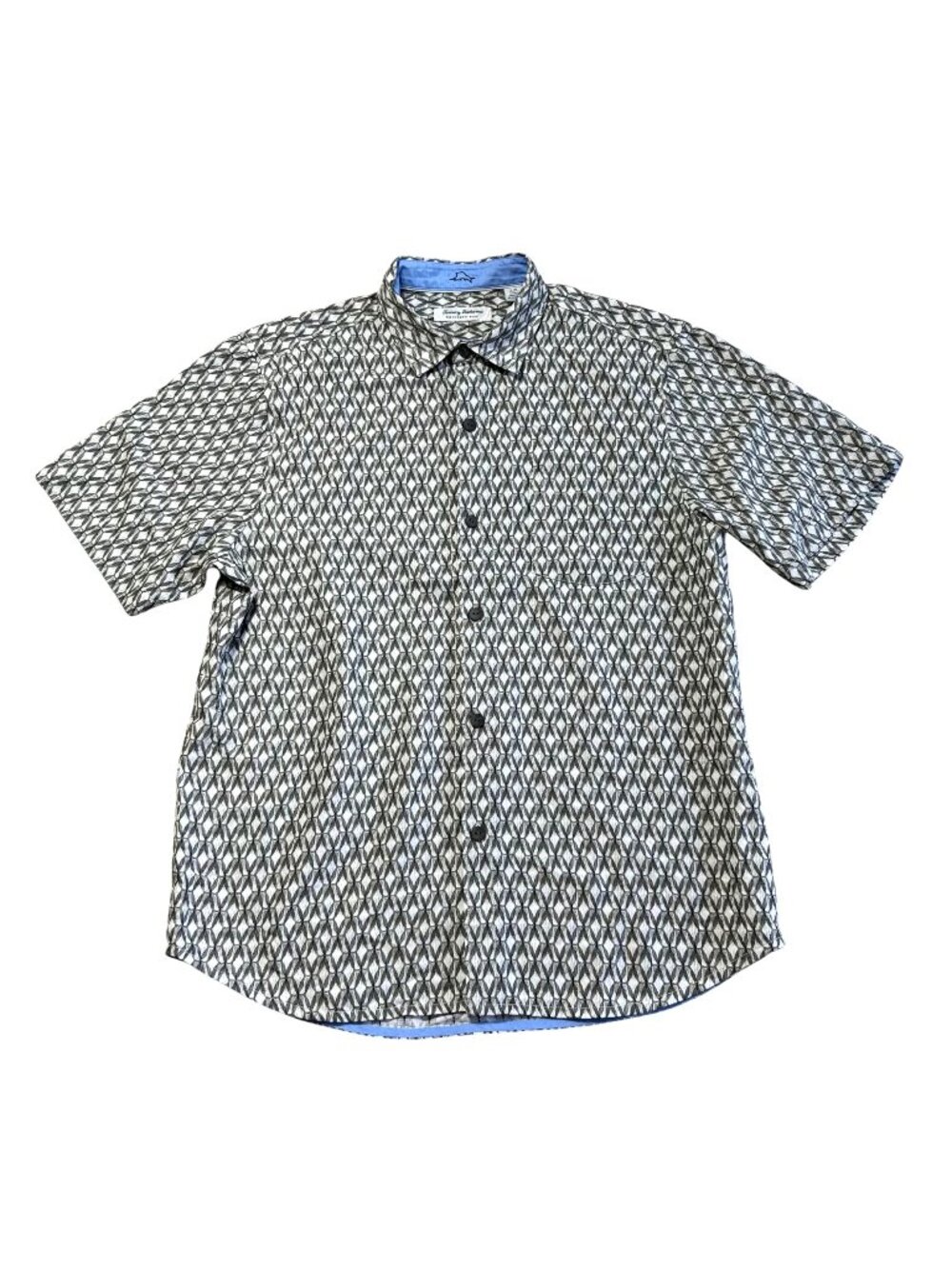 Tommy Bahama The Coconut Point Mens Sz L Geometric Print Button-Up Shirt
